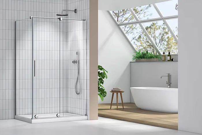 Tranquil 8mm sliding square shower enclosure